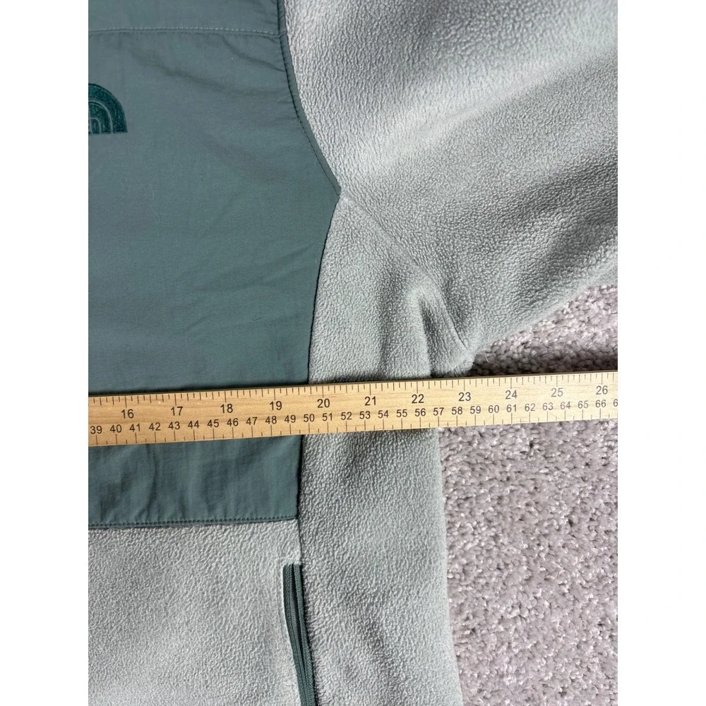 The North Face Fleece Jacket Full Zip Green Gray‎ Men's Size Medium